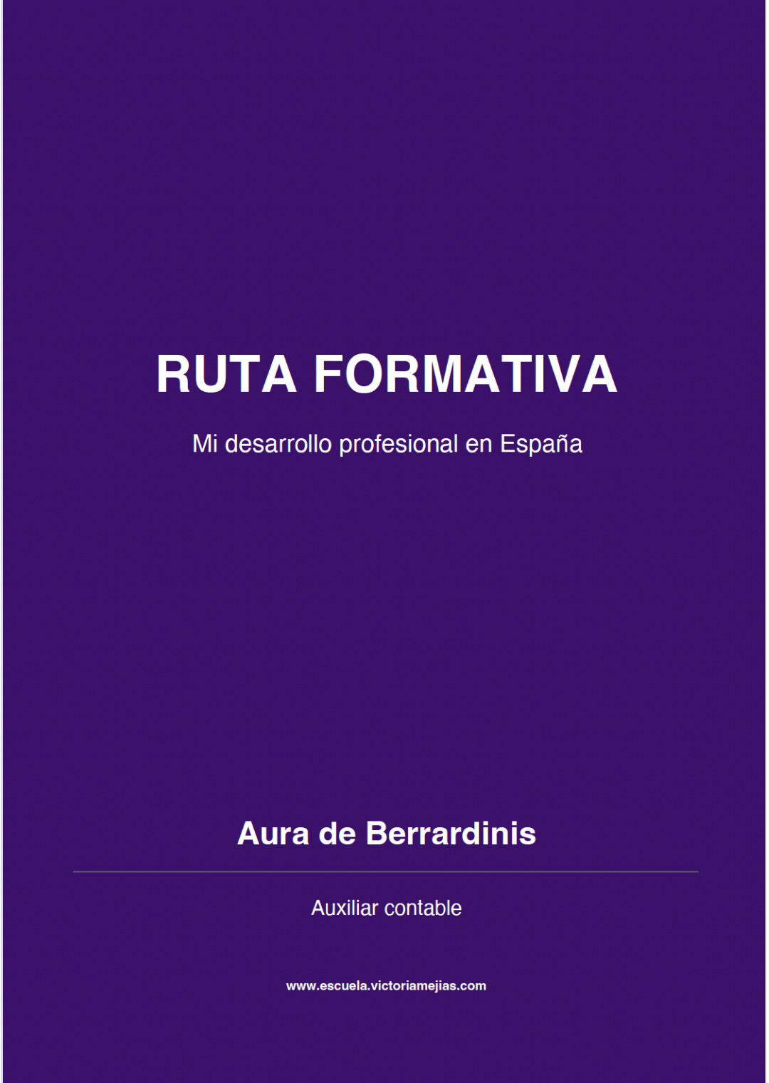 Portada de la ruta formativa generada por UVN&Eacute;